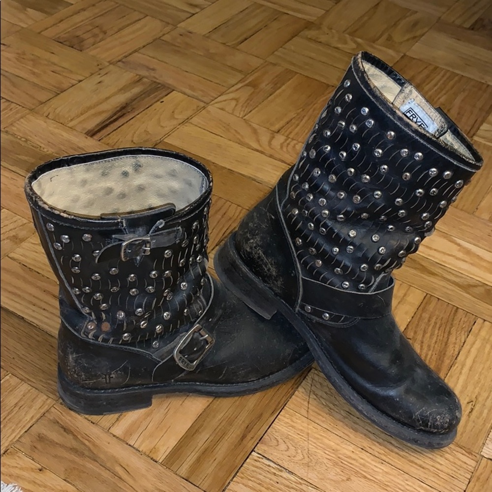 Frye Studded Leather Boots